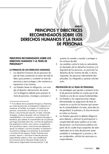 Principios y directrices recomendados sobre Derechos Humanos y