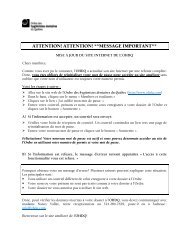 Réinitialiser votre mot de passe - Ordre des hygiénistes dentaires du ...