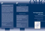 Flyer (als pdf) - Oberhessischer Geschichtsverein GieÃen eV