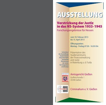 Verstrickung der Justiz in das NS-System 1933-1945 - Philipps ...