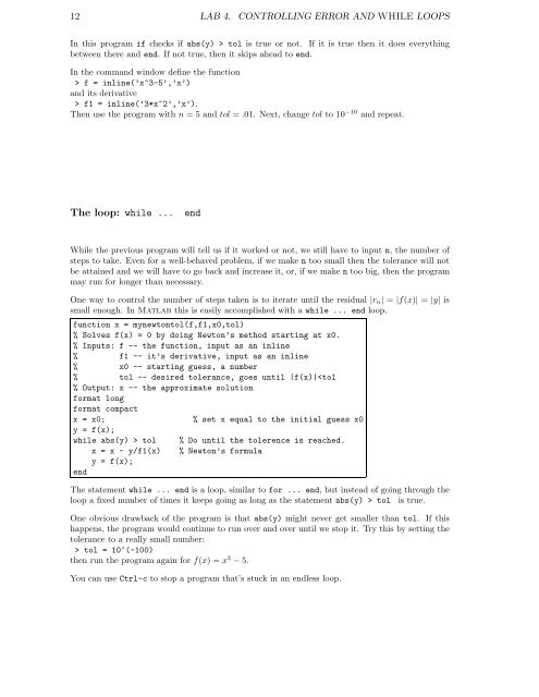 Introduction to Numerical Math and Matlab ... - Ohio University