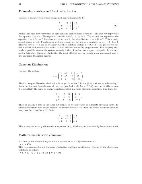 Introduction to Numerical Math and Matlab ... - Ohio University