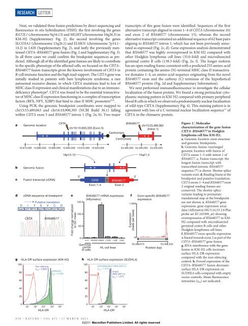 MHC class II transactivator CIITA is a recurrent ... - Ohio University