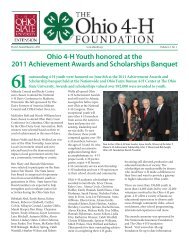 Ohio 4-H Youth honored at the 2011 Achievement ... - Ohio State 4-H