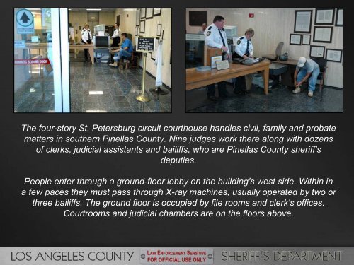 St. Petersburg, Florida Courthouse Shooting 05/07/08 - Ohio Bailiffs ...