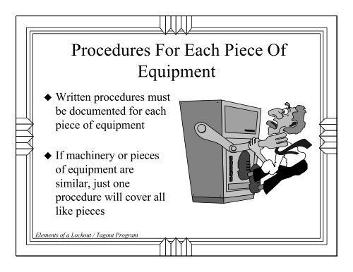 Lockout / Tagout - Ohio Bureau of Workers' Compensation