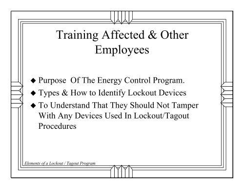 Lockout / Tagout - Ohio Bureau of Workers' Compensation