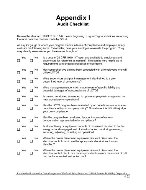 Lockout / Tagout - Ohio Bureau of Workers' Compensation