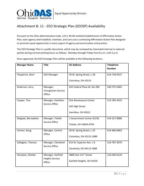 introduction to the eeo strategic plan - Ohio Bureau of Workers ...