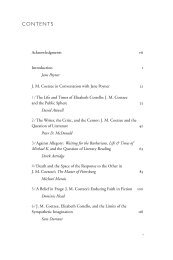 J. M. Coetzee and the Idea of the Public Intellectual - Table of Contents