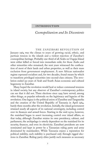 Race, Revolution, and the Struggle for Human Rights in Zanzibar ...