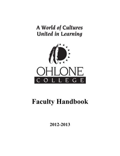2012-2013 Faculty Handbook - Academic Affairs - Ohlone College
