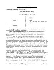 Appendix A, Stipulated Protective Order - Northern District of Ohio