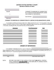 Consent Form - Northern District of Ohio