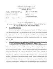 Case Management Order No. 19 - Northern District of Ohio