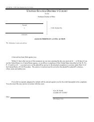 Alias - Summons - Northern District of Ohio