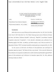 Memorandum Opinion and Order - Northern District of Ohio