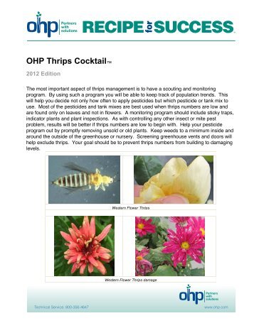 Recipe for Success-Thrips Cocktail(04-20-12) - OHP, Inc.