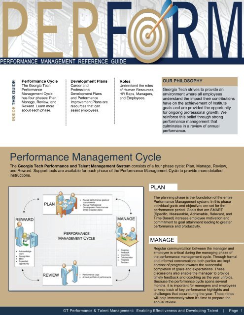 Performance Management Cycle - Georgia Tech Office of Human ...