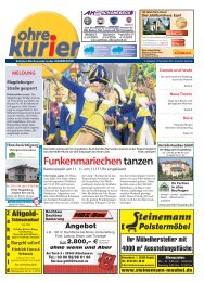 Funkenmariechen tanzen - ohre-kurier