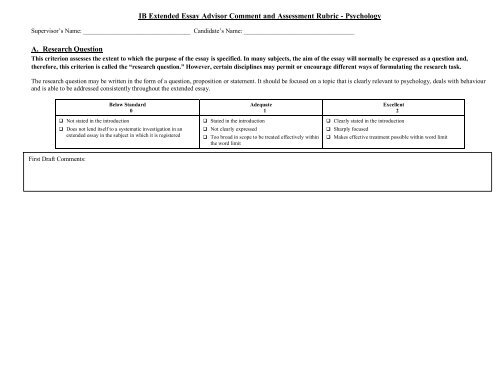 ib global politics extended essay rubric