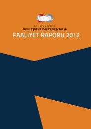 2012 YÄ±lÄ± Faaliyet Raporu - ÃzelleÅtirme Ä°daresi BaÅkanlÄ±ÄÄ±