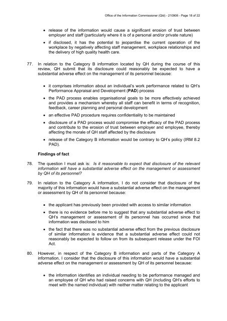 Decision and Reasons for Decision - Office of the Information ...