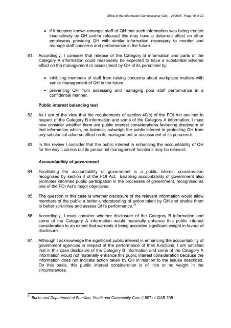 Decision and Reasons for Decision - Office of the Information ...