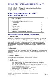 Employees engaging in other employment policy - Office of the ...