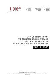 26th Conference of the OIE Regional Commission for Asia