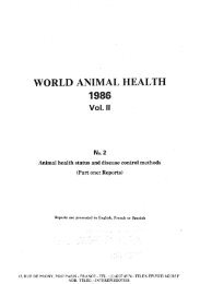 WORLD ANIMAL HEALTH 1986 Vol. II - OIE