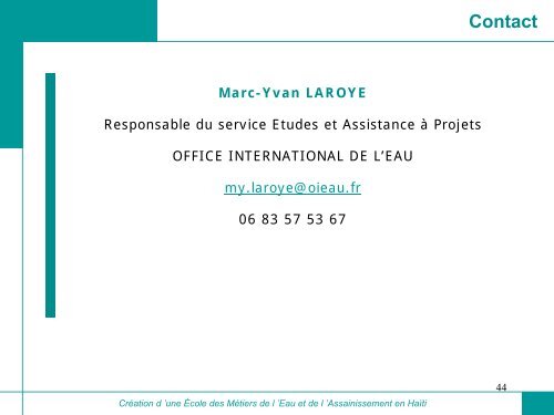 formation pro - Office International de l'Eau