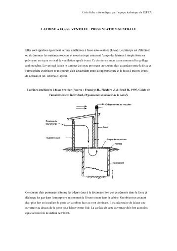 LATRINE A FOSSE VENTILEE : PRESENTATION GENERALE