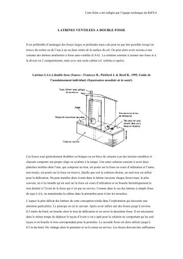 LATRINES VENTILEES A DOUBLE FOSSE