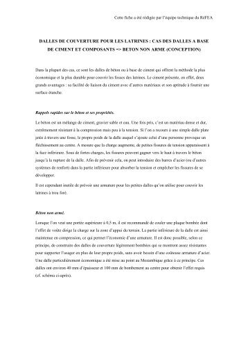 dalles de couverture pour les latrines : cas des dalles a base de ...