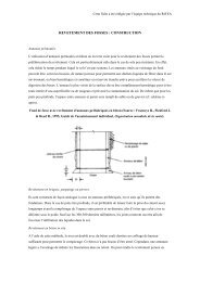 REVETEMENT DES FOSSES : CONSTRUCTION