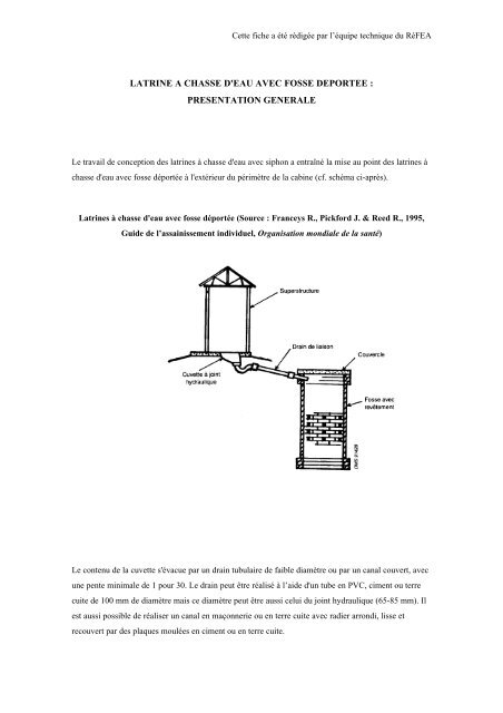 Latrine A Chasse Deau Avec Fosse Deportee