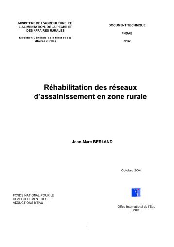 RÃ©habilitation des rÃ©seaux d'assainissement en zone rurale - Office ...