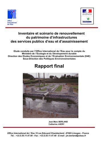 Rapport final - Office International de l'Eau