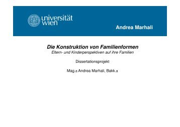 Andrea Marhali Die Konstruktion von Familienformen Eltern