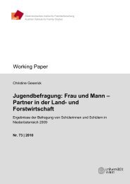 Jugendbefragung: Frau und Mann â Partner in der Land- und ...