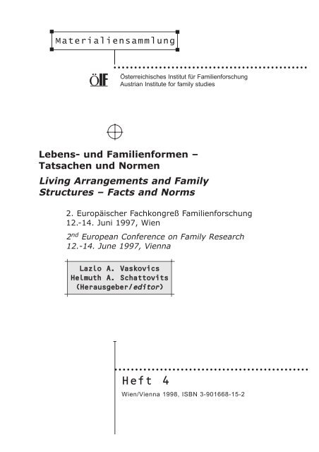 Lebens- und Familienformen - Tatsachen und Normen