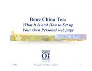 Bone China Tea: - Osteogenesis Imperfecta Foundation