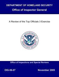 A Review of the Top Officials 3 Exercise - Office of Inspector General ...