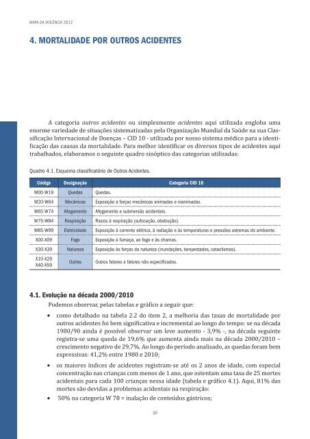 mapa da violÃªncia 2012 crianÃ§as e adolescentes do brasil