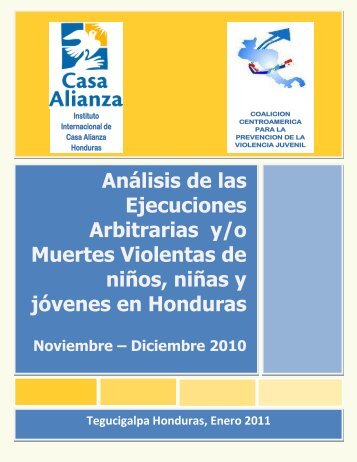 AnÃ¡lisis de las ejecuciones de niÃ±os /as y jÃ³venes en Honduras