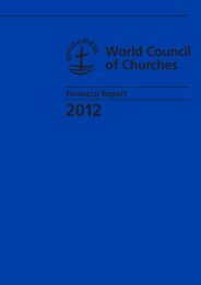 Financial Report - World Council of Churches