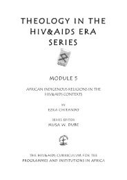 African Indigenous Religions in the HIV and AIDS Contexts