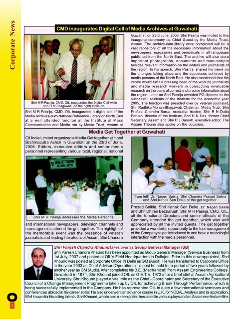 Vol. 35 No. 8. May - Jun 2006 - Oil India Limited