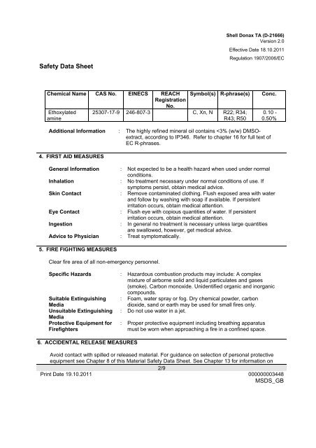 Safety datasheet - OilsandStuff